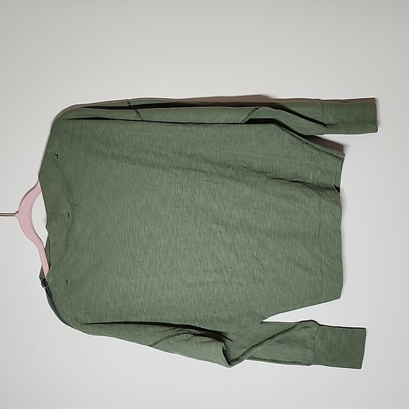 We The Free Nikala Top Olive Green Zipper Detail Shoulder Bateau Neckline Small - Picture 9 of 9